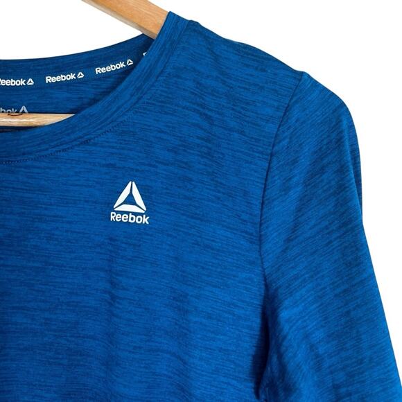 NWT Reebok Long Sleeve T-Shirt Mens M Blue Quick Dry Crewneck Athleisure Basic - Picture 2 of 6